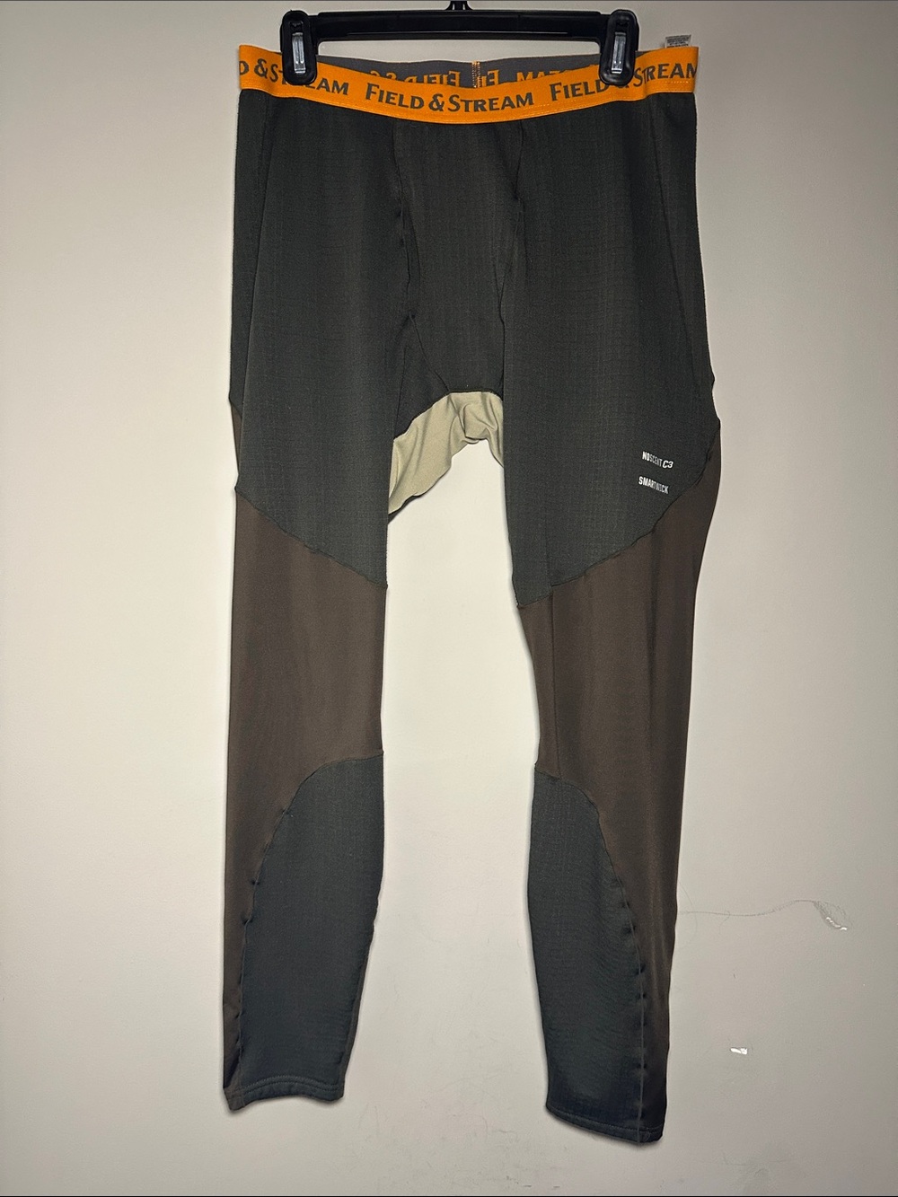 Field & Stream Noscent C3 Smartwick Olive and Brown Thermal Base Layer Leggings